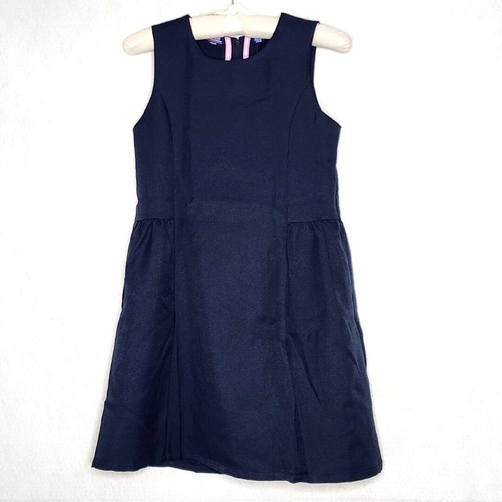 IZOD School Uniform Jumper Dress NWT Large 12 / 14 Regular Navy Blue